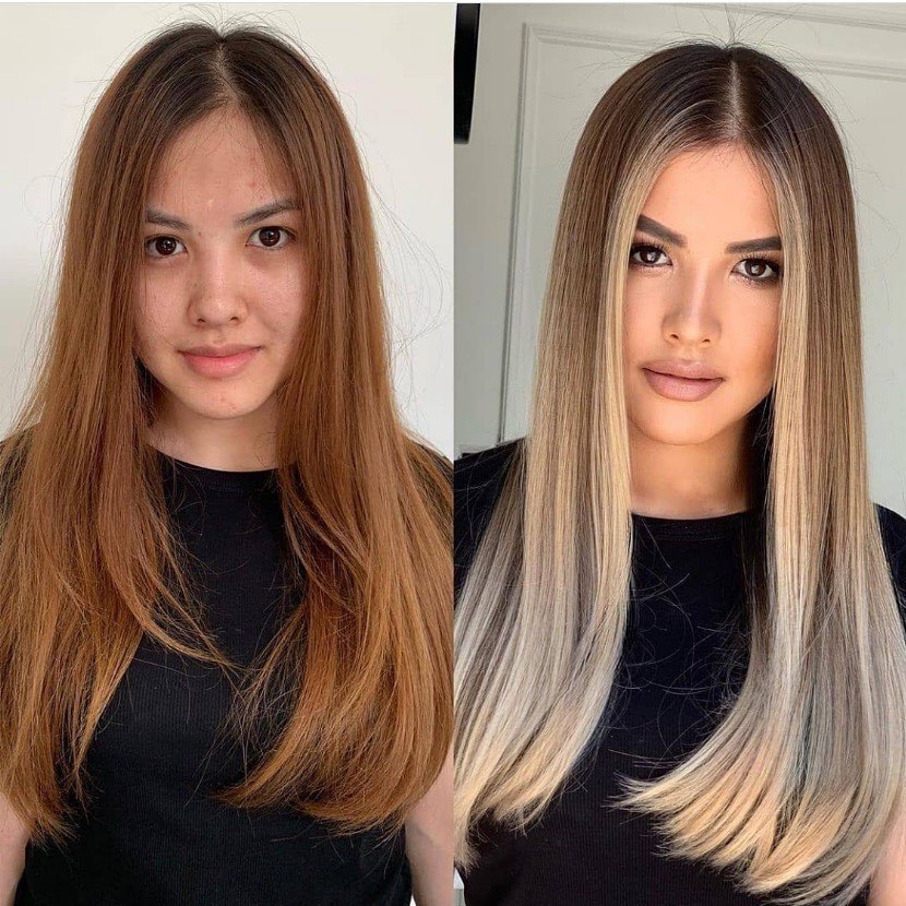 Before hair treatment