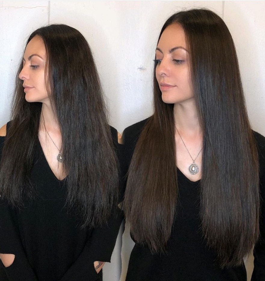 Before hair treatment