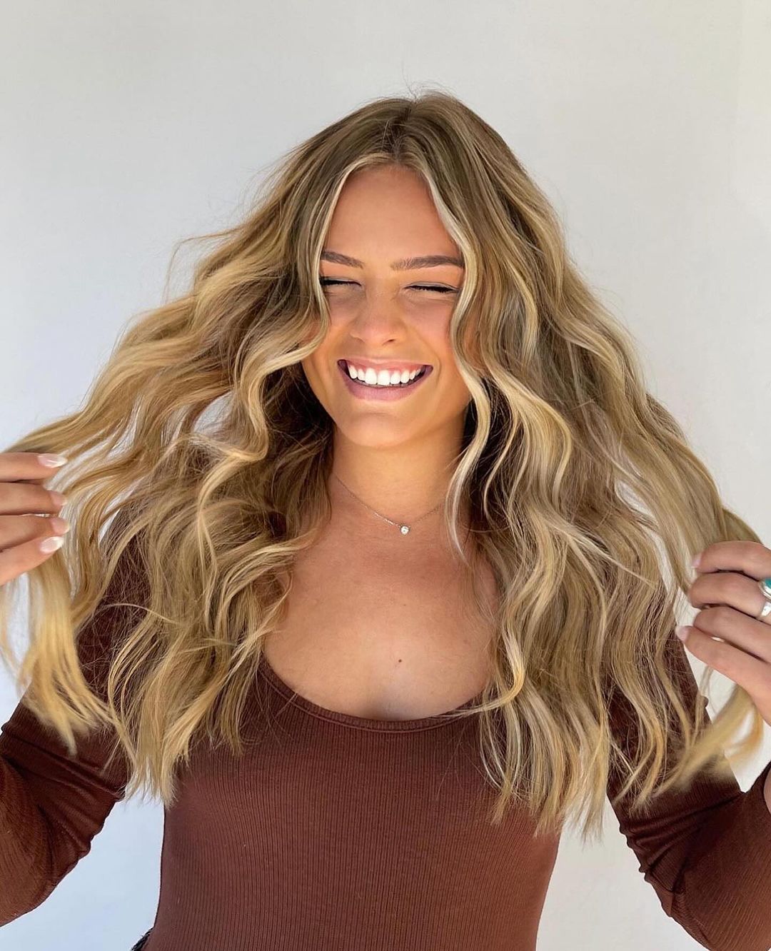 Client getting hair styled